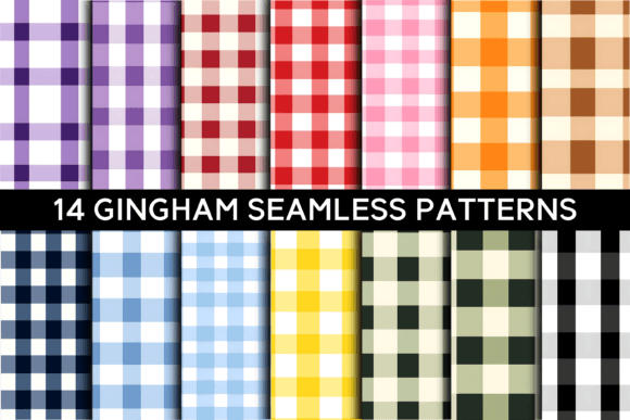 14 Colorful Gingham Seamless Patterns: A Versatile Resource for Designers and Creators