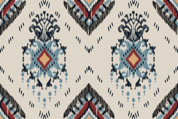 African Ikat Paisley Seamless Pattern: A Versatile Design for Modern Creators
