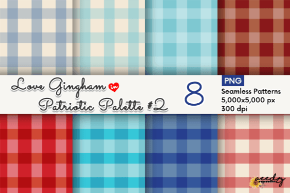 Gingham in Patriotic Palette Patterns