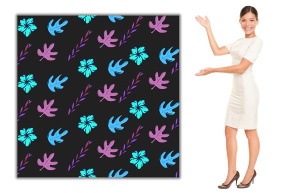 Hawaiian Flowers Pattern Clipart: A Versatile Design Asset