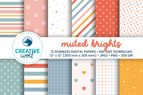 Muted Brights Seamless Patterns