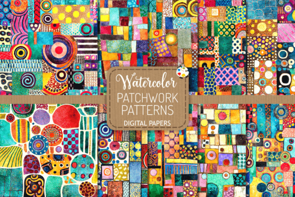 Patchwork Patterns Watercolor Papers