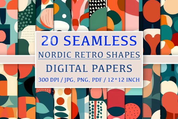 Seamless Nordic Retro Patterns