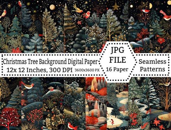 Seamless Vintage Christmas Patterns Set: A Creative Resource for Modern Designers