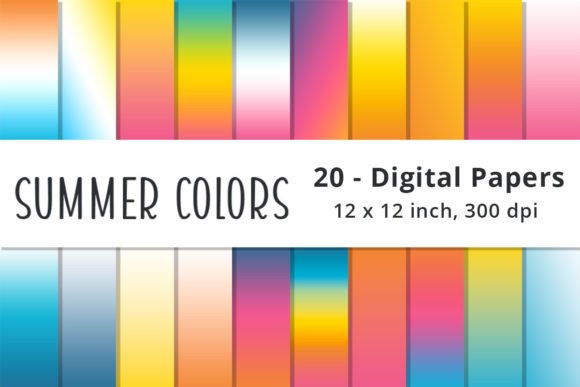 Summer Gradient Background Patterns: A Creative Resource for Digital Designers