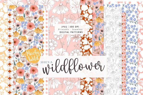 Watercolor Wild Flower Seamless Patterns: A Creative Resource for Design Enthusiasts